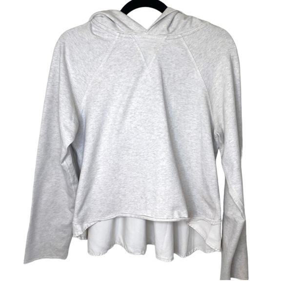 19-20”PTP Lululemon cream hoodie yoga Pull Me Over heathered - Picture 5 of 7